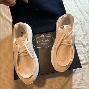 Prada White Athletic Shoes